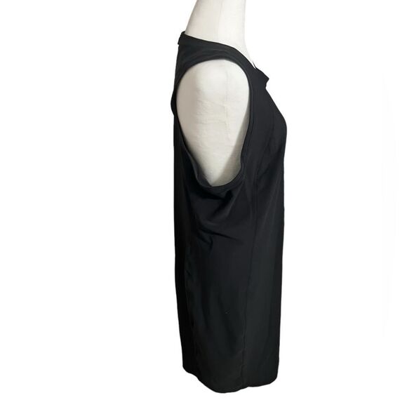 Athleta midi dress, black, size XL scuba feel style zipper in back - Picture 3 of 11